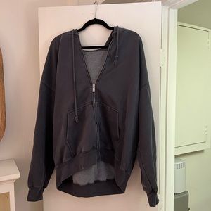 Brandy Melville Navy Blue Zip Up